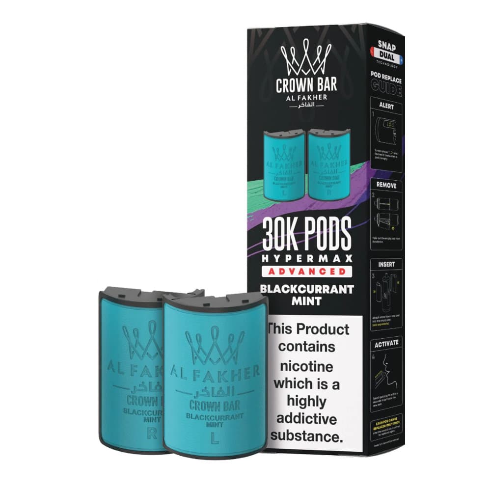  Blackcurrent Mint Al Fakher 30k Hypermax Pods Pack of 5