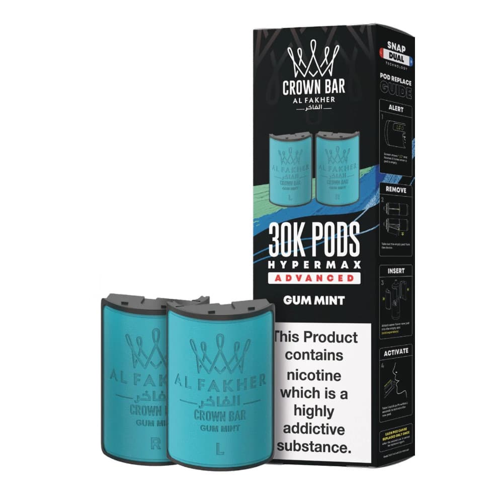  Gum Mint Al Fakher 30k Hypermax Pods Pack of 5