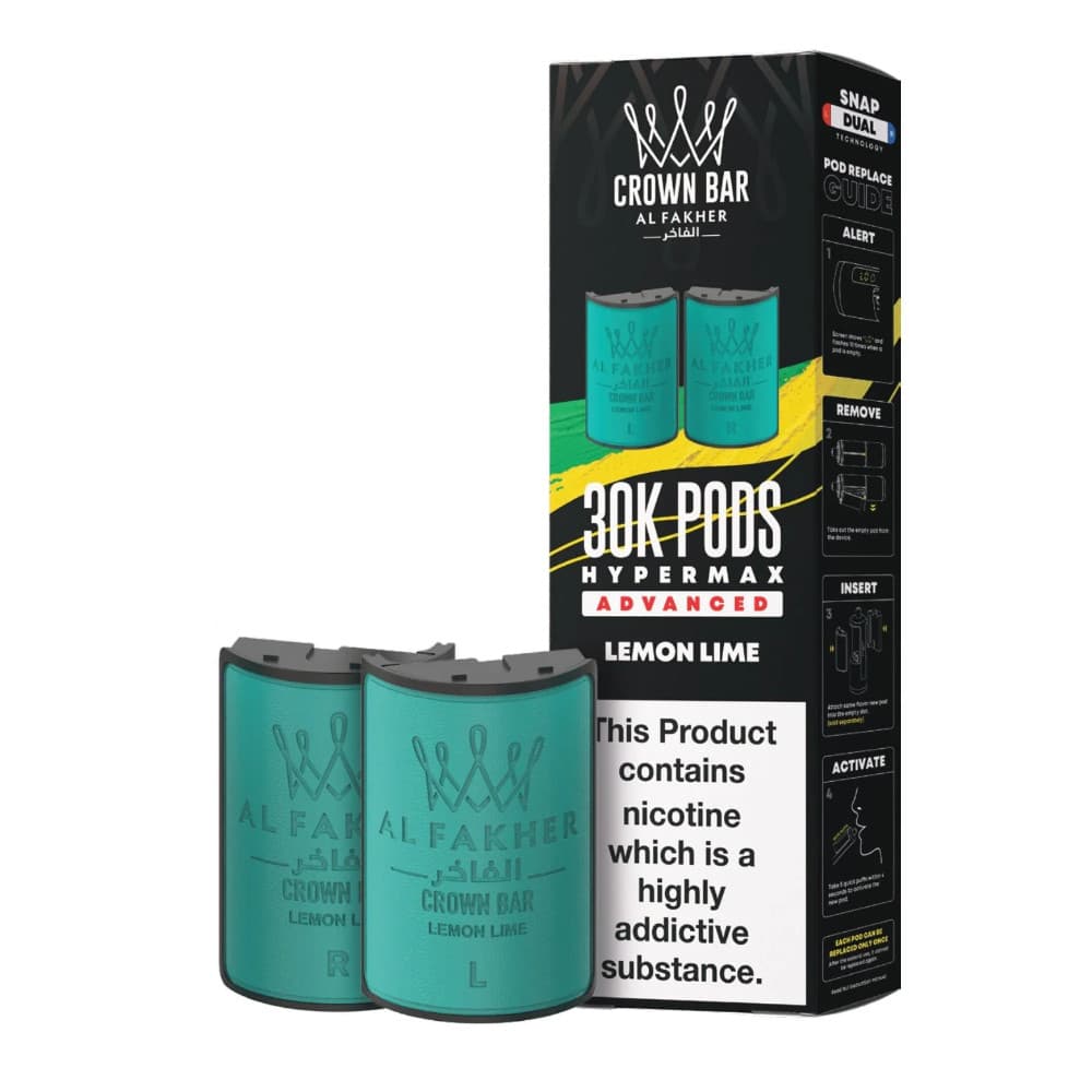  Lemon Lime Al Fakher 30k Hypermax Pods Pack of 5