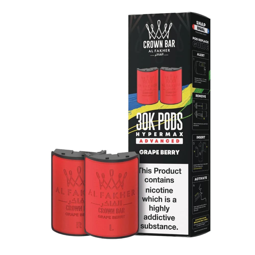  Grape Berry Al Fakher 30k Hypermax Pods Pack of 5