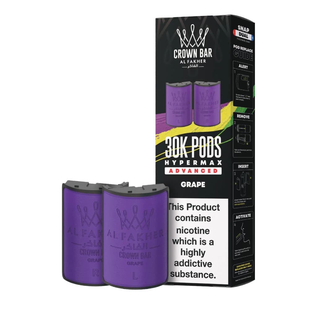  Grape Al Fakher 30k Hypermax Pods Pack of 5