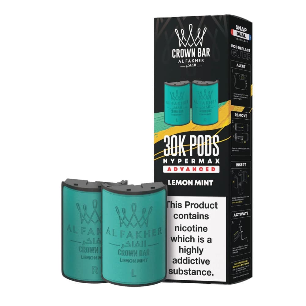  Lemon Mint Al Fakher 30k Hypermax Pods Pack of 5