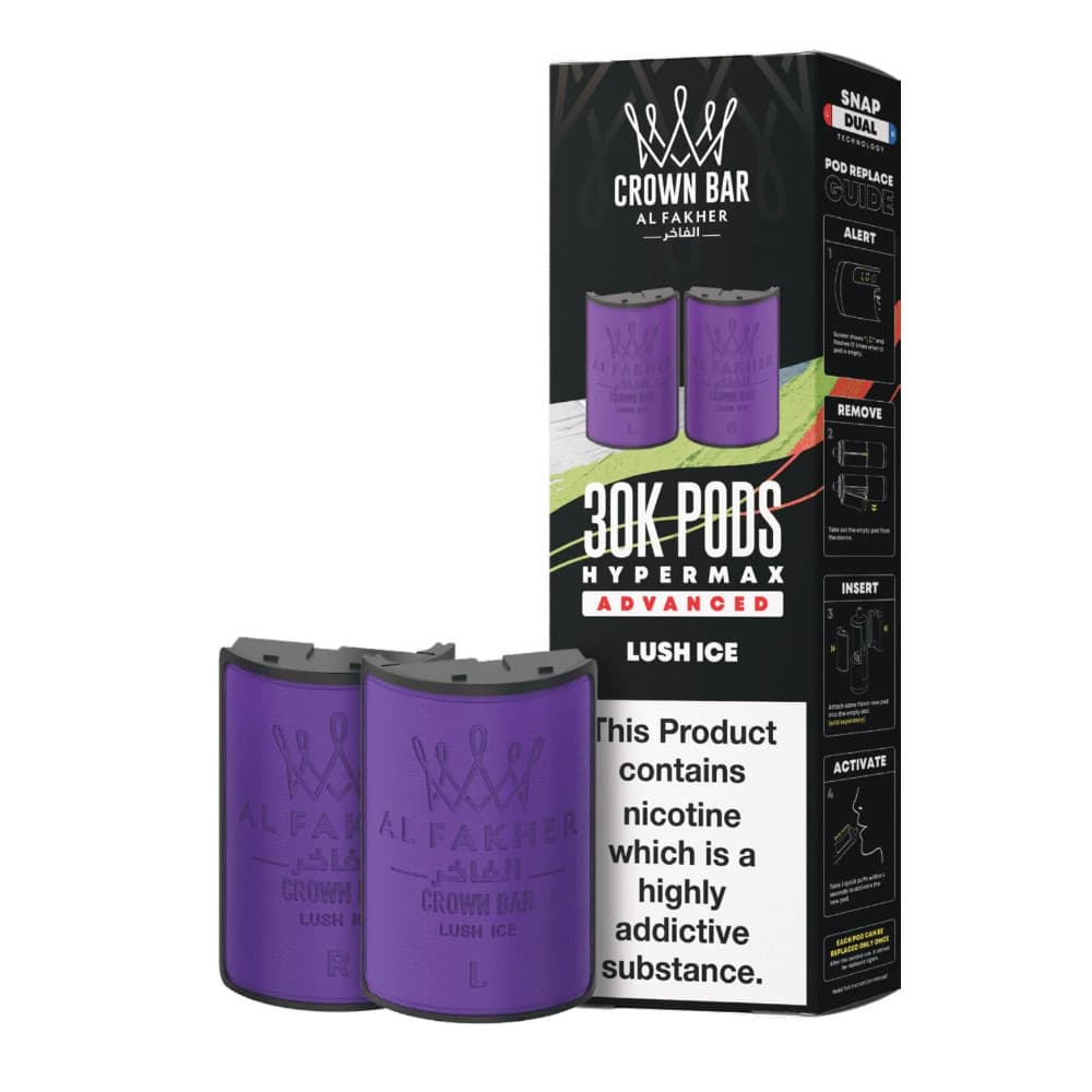  Lush Ice Al Fakher 30k Hypermax Pods Pack of 5