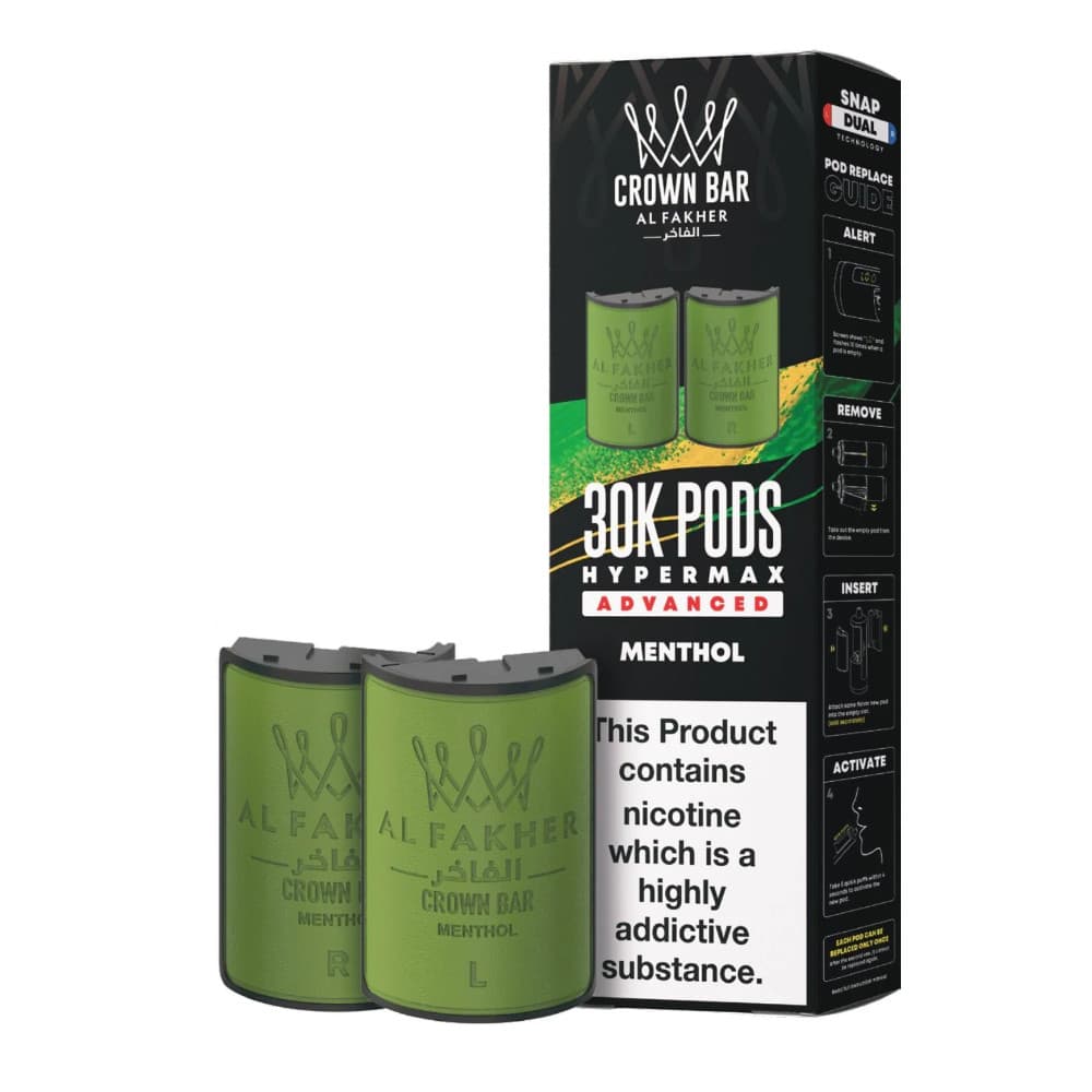  Menthol Al Fakher 30k Hypermax Pods Pack of 5