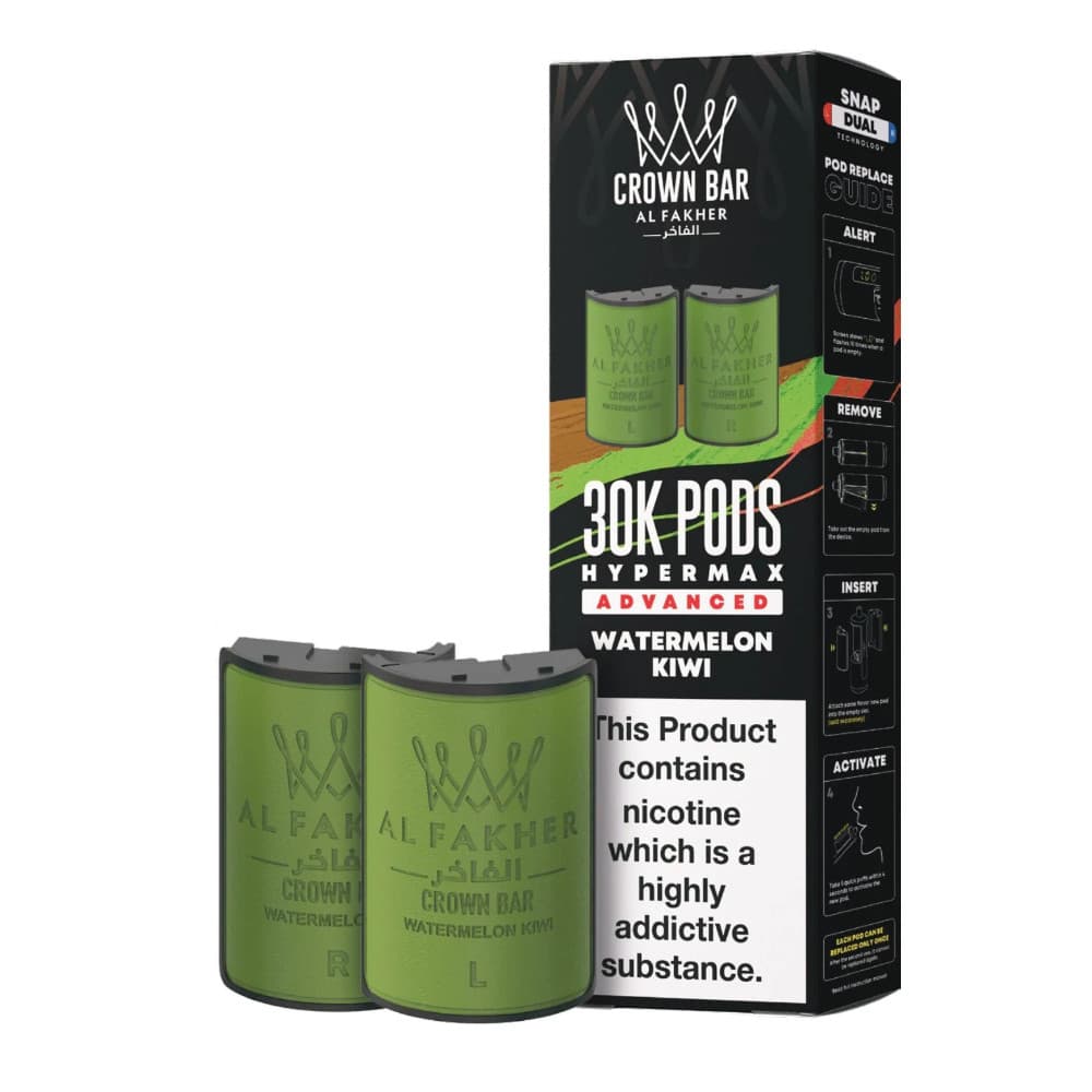 Watermelon Kiwi Al Fakher 30k Hypermax Pods Pack of 5