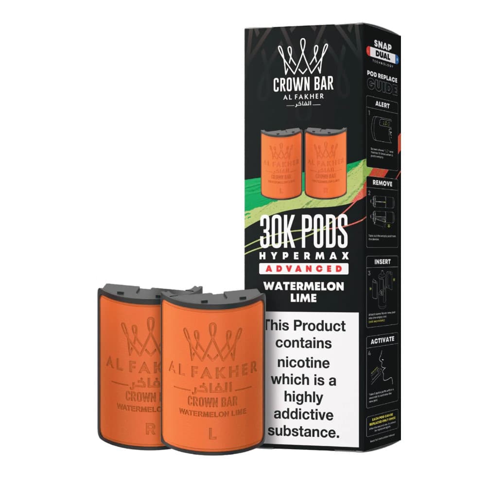  Watermelon Lime Al Fakher 30k Hypermax Pods Pack of 5