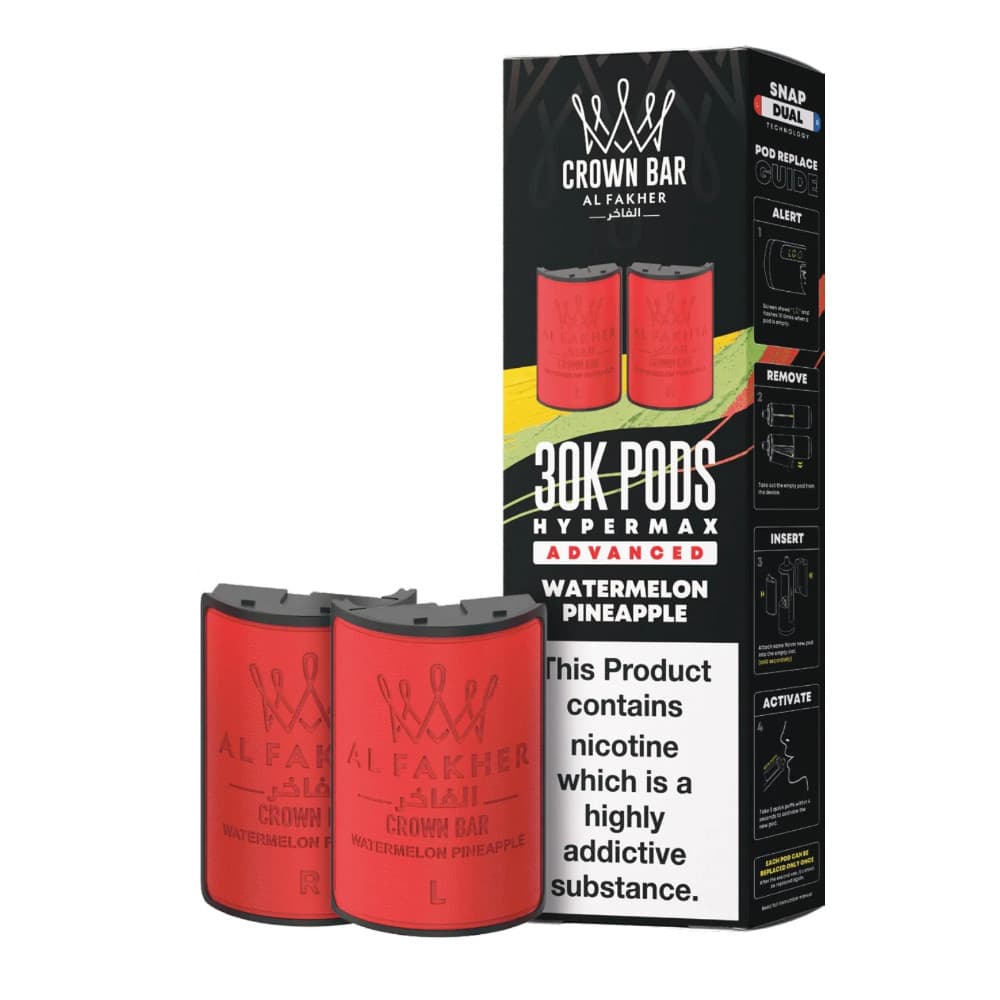  Watermelon Pineapple Al Fakher 30k Hypermax Pods Pack of 5