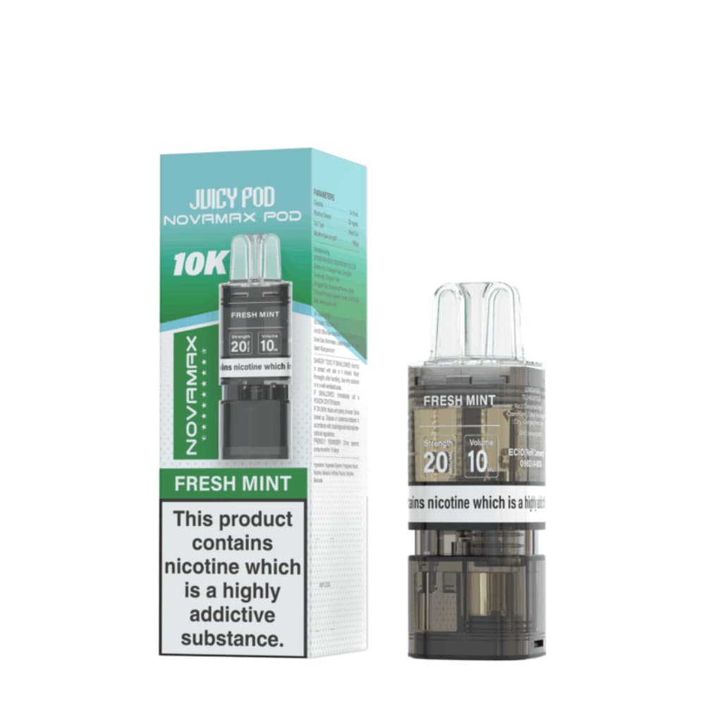  Fresh Mint Juicy Pod Novamax 10K Pods Pack of 10