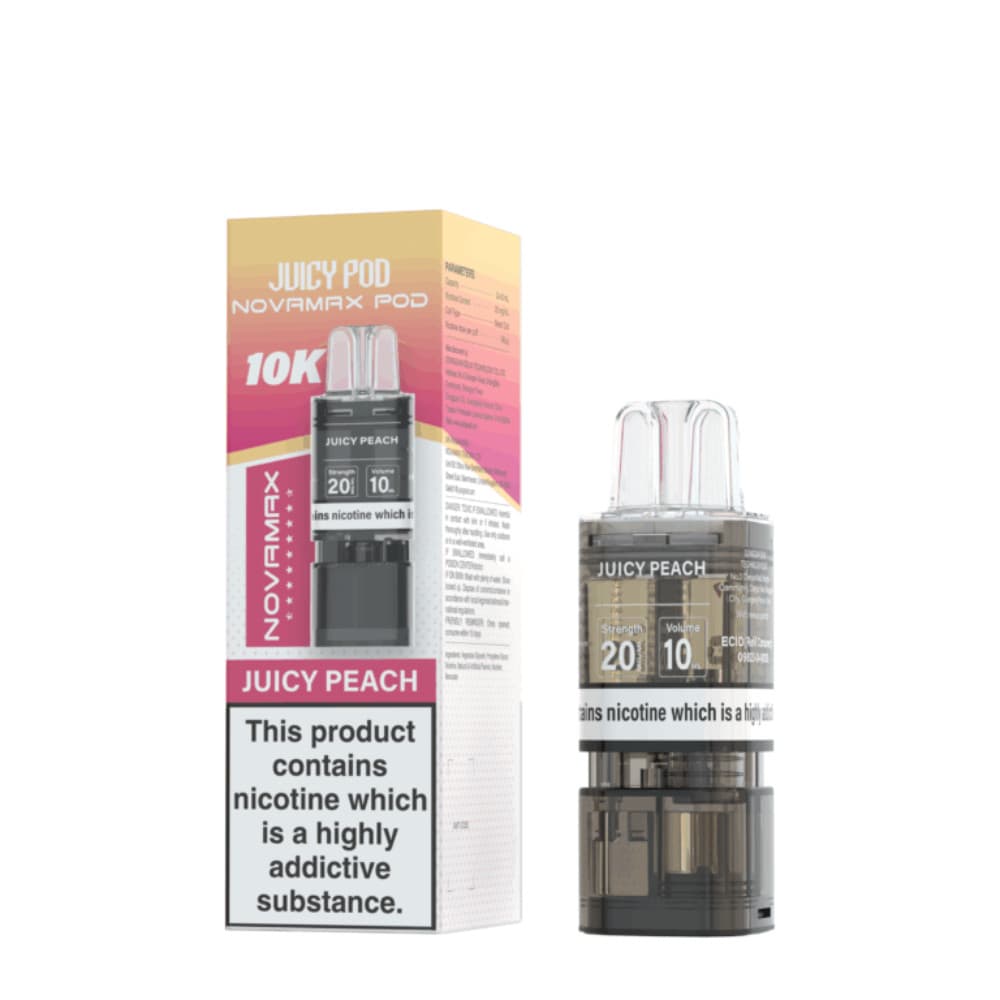  Juicy Peach Juicy Pod Novamax 10K Pods Pack of 10