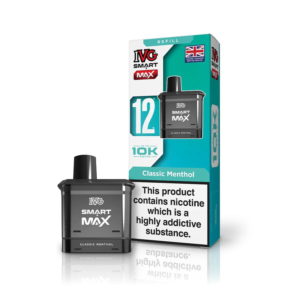  Classic Menthol IVG Smart Max 10k Refill Pods Pack of 5