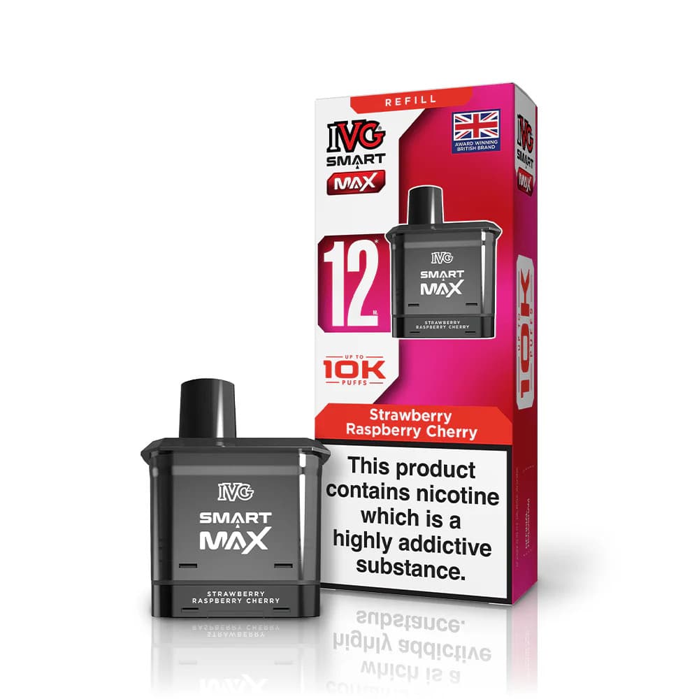  Strawberry Raspberry Cherry IVG Smart Max 10k Refill Pods Pack of 5
