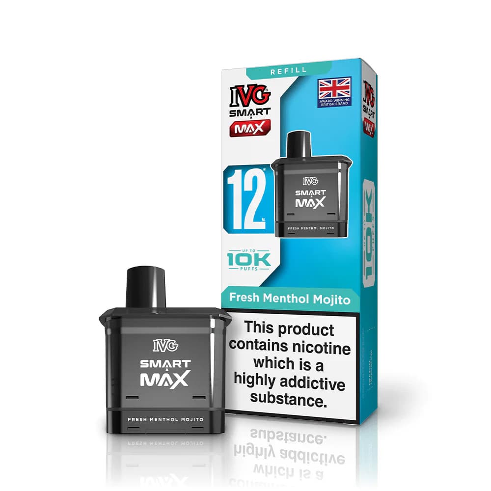  Fresh Menthol Mojito IVG Smart Max 10k Refill Pods Pack of 5