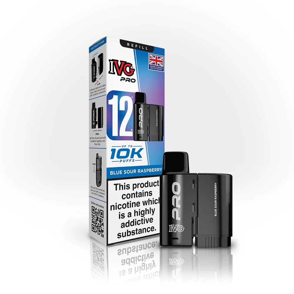  Blue Sour Raspberry IVG Pro 12 Refill Pods Pack of 5