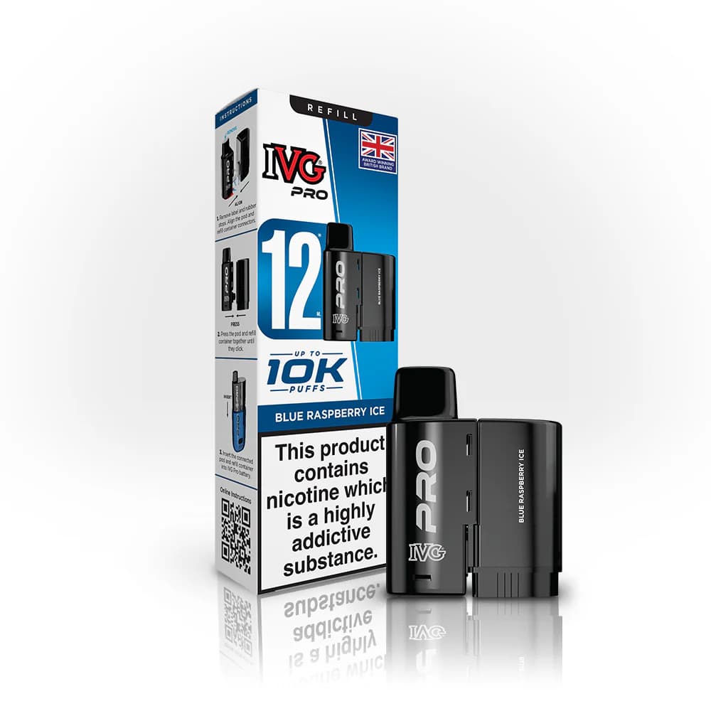  Blue Raspberry Ice IVG Pro 12 Refill Pods Pack of 5