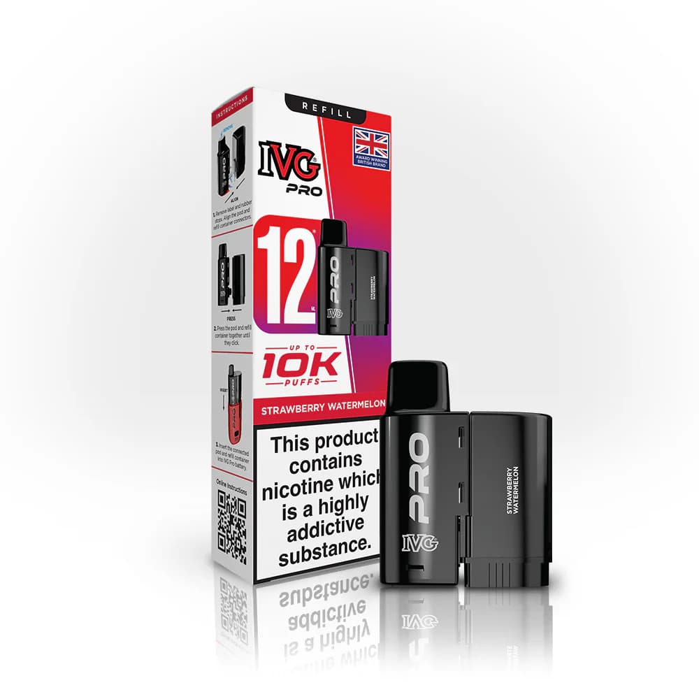  Strawberry Watermelon IVG Pro 12 Refill Pods Pack of 5