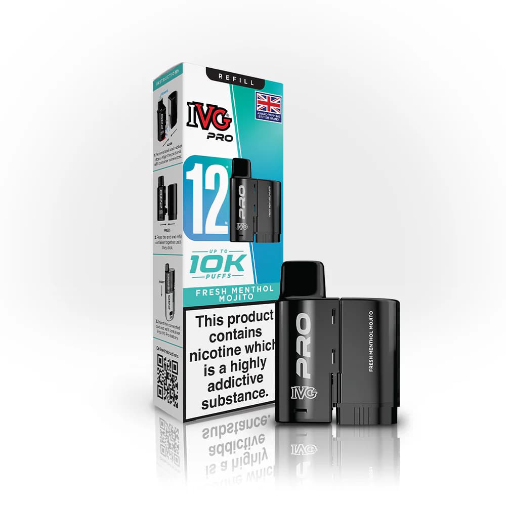  Fresh Menthol Mojito IVG Pro 12 Refill Pods Pack of 5