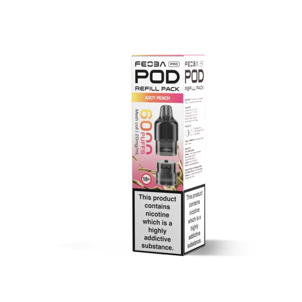  Juicy Peach Feoba Pro Plus 6000 Pods Pack of 5
