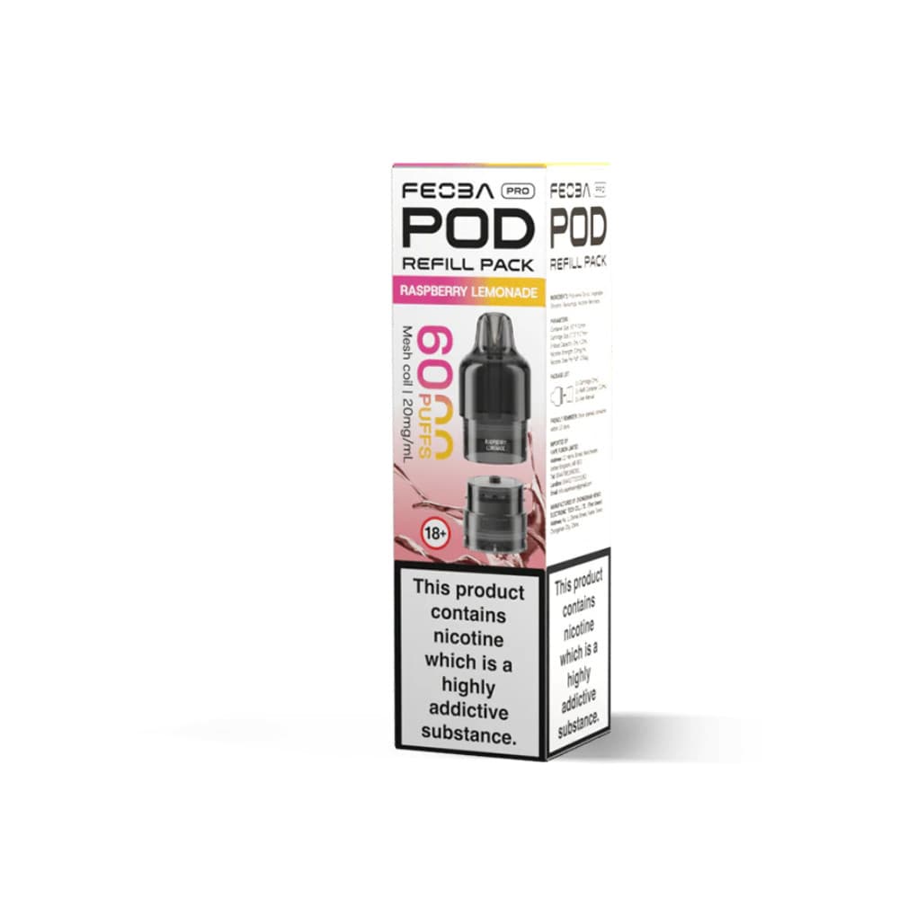  Raspberry Lemonade Feoba Pro Plus 6000 Pods Pack of 5