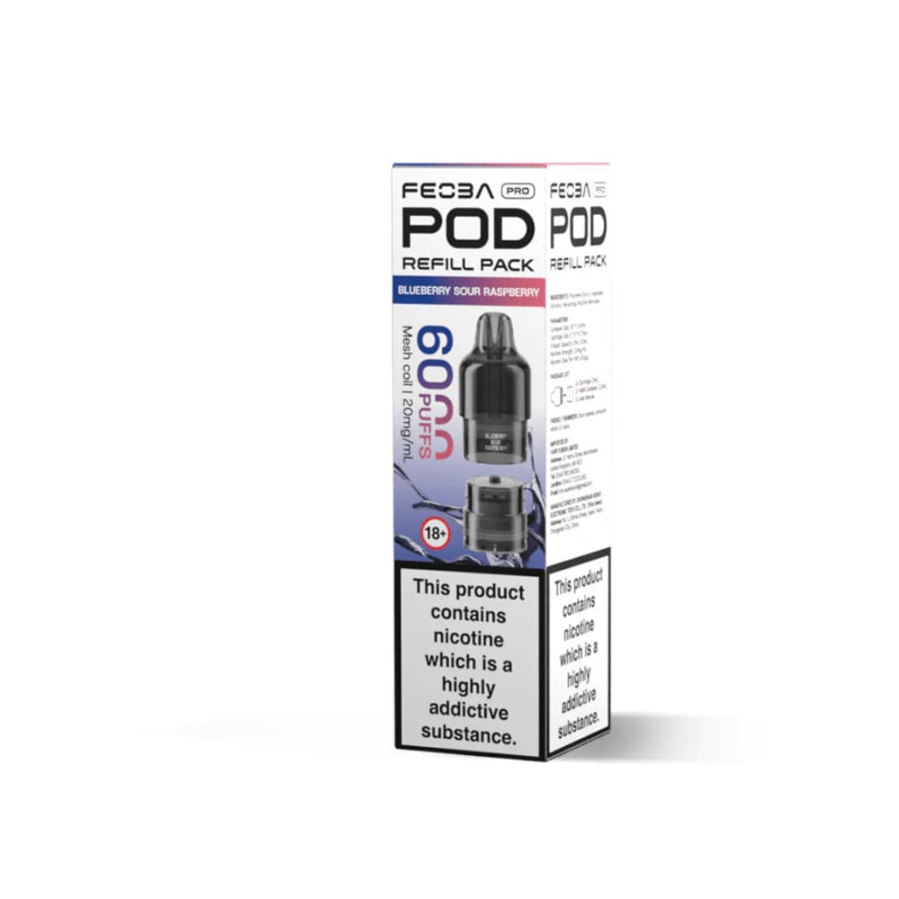  Blueberry Sour Raspberry Feoba Pro Plus 6000 Pods Pack of 5
