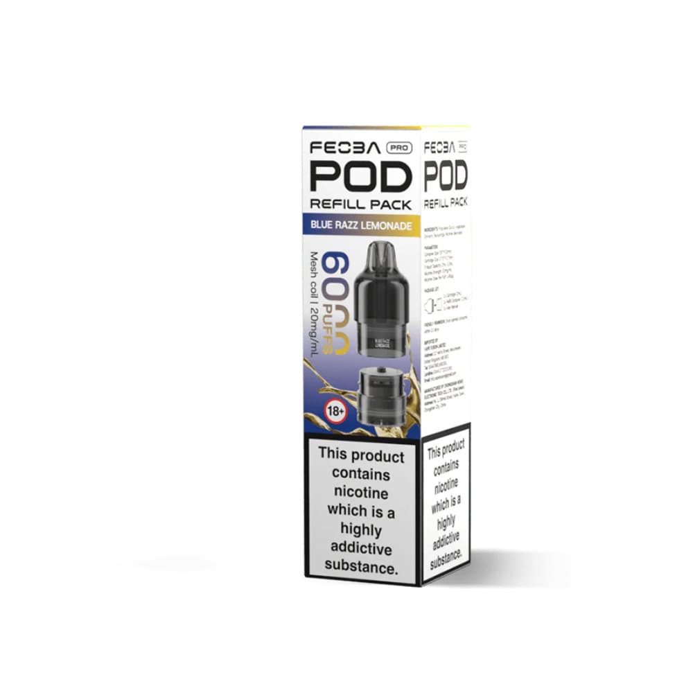  Blue Razz Lemonade Feoba Pro Plus 6000 Pods Pack of 5