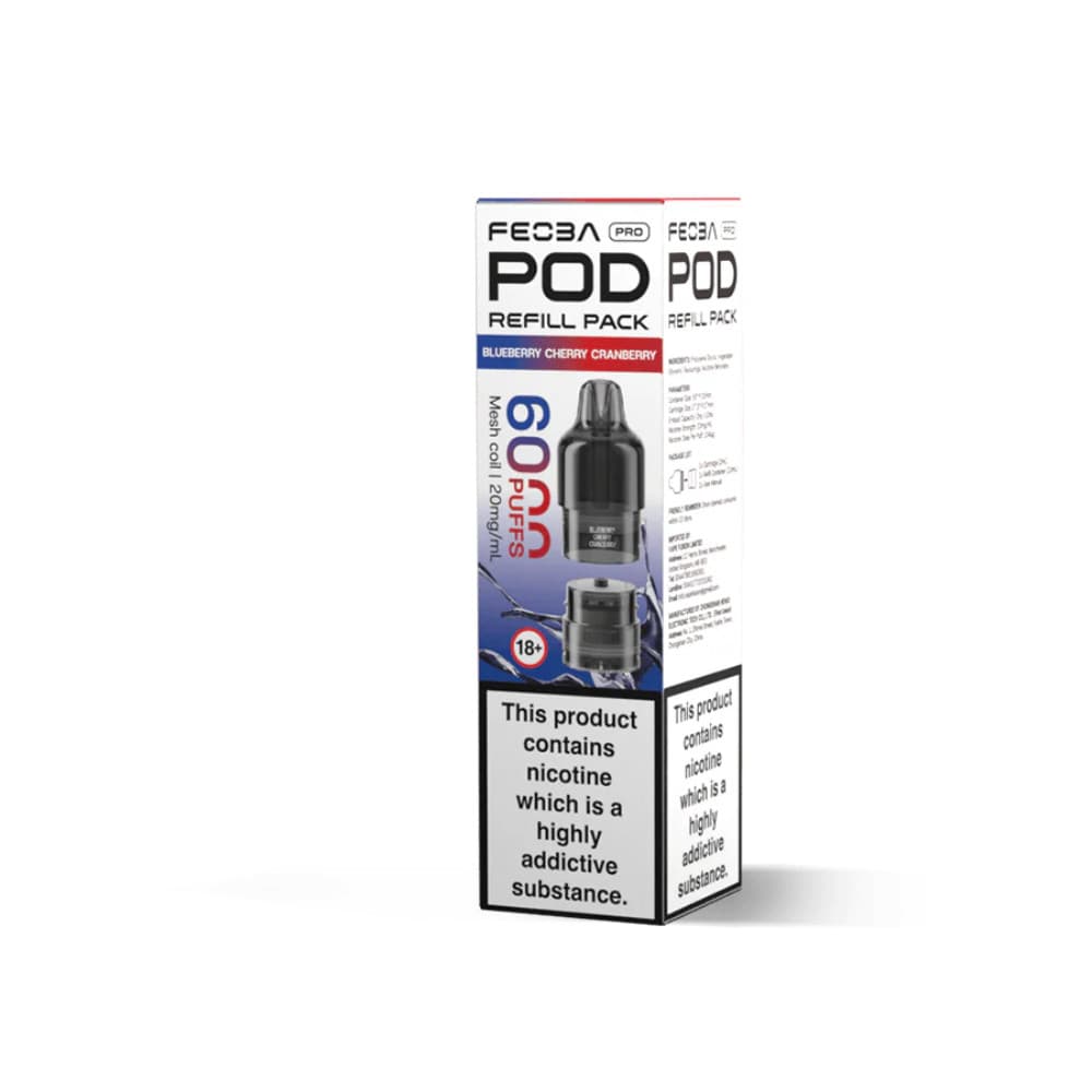  Blueberry Cherry Cranberry Feoba Pro Plus 6000 Pods Pack of 5
