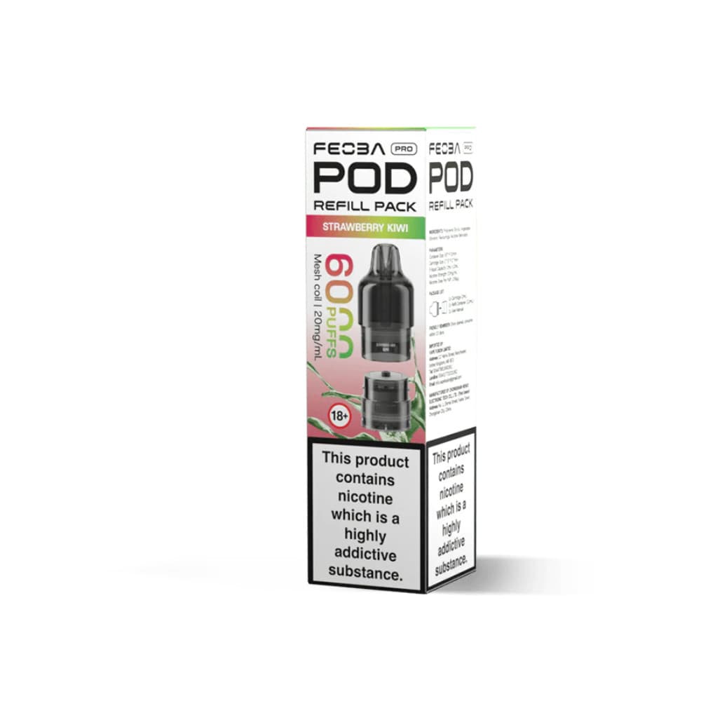  Strawberry Kiwi Feoba Pro Plus 6000 Pods Pack of 5