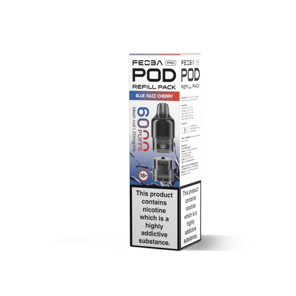  Blue Razz Cherry Feoba Pro Plus 6000 Pods Pack of 5