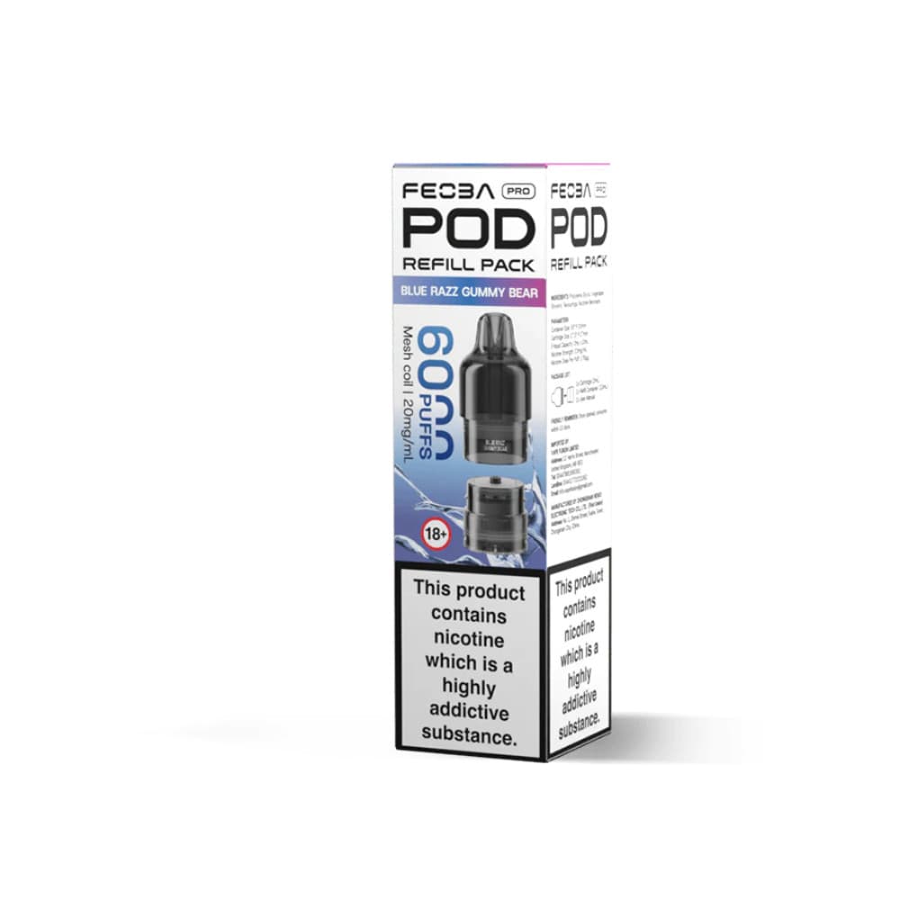  Blue Razz Gummy Bear Feoba Pro Plus 6000 Pods Pack of 5