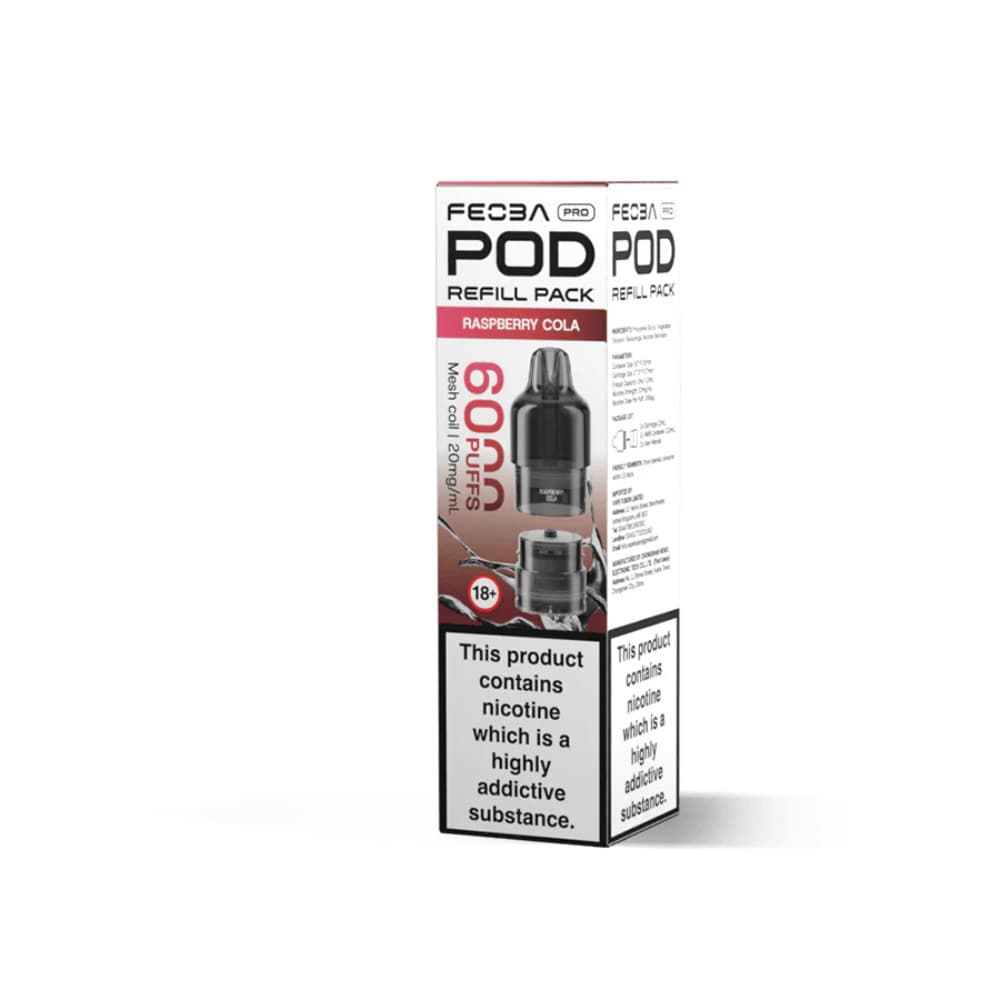  Raspberry Cola Feoba Pro Plus 6000 Pods Pack of 5