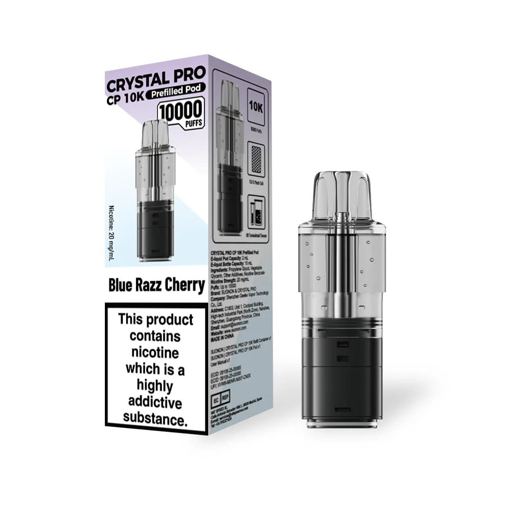  Blue Razz Cherry Crystal Pro CP 10k Pods Pack of 5