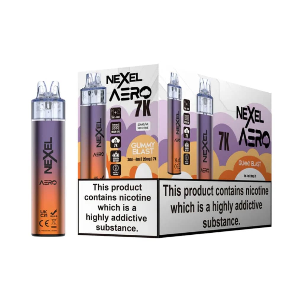 Gummy Blast Nexel Aero 7k Prefilled Vape Kit Box of 5