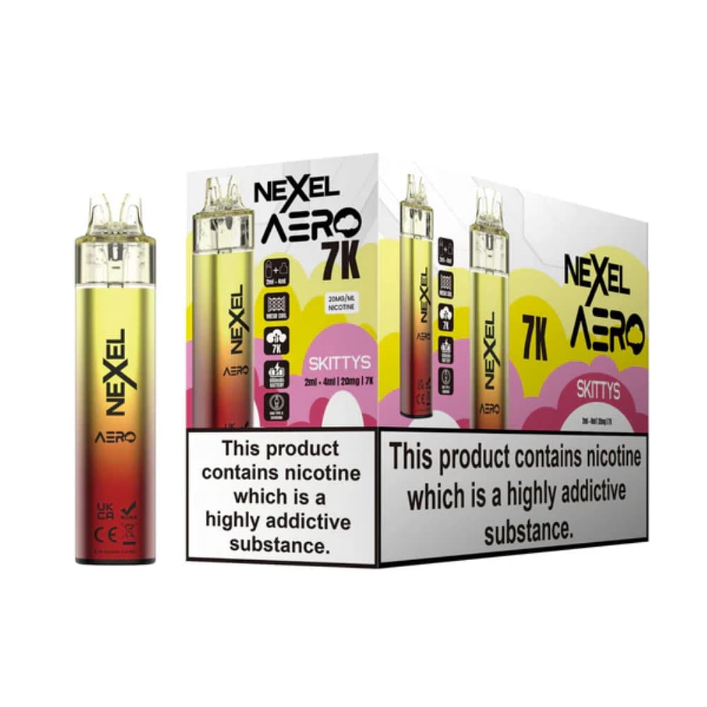  Skittys Nexel Aero 7k Prefilled Vape Kit Box of 5