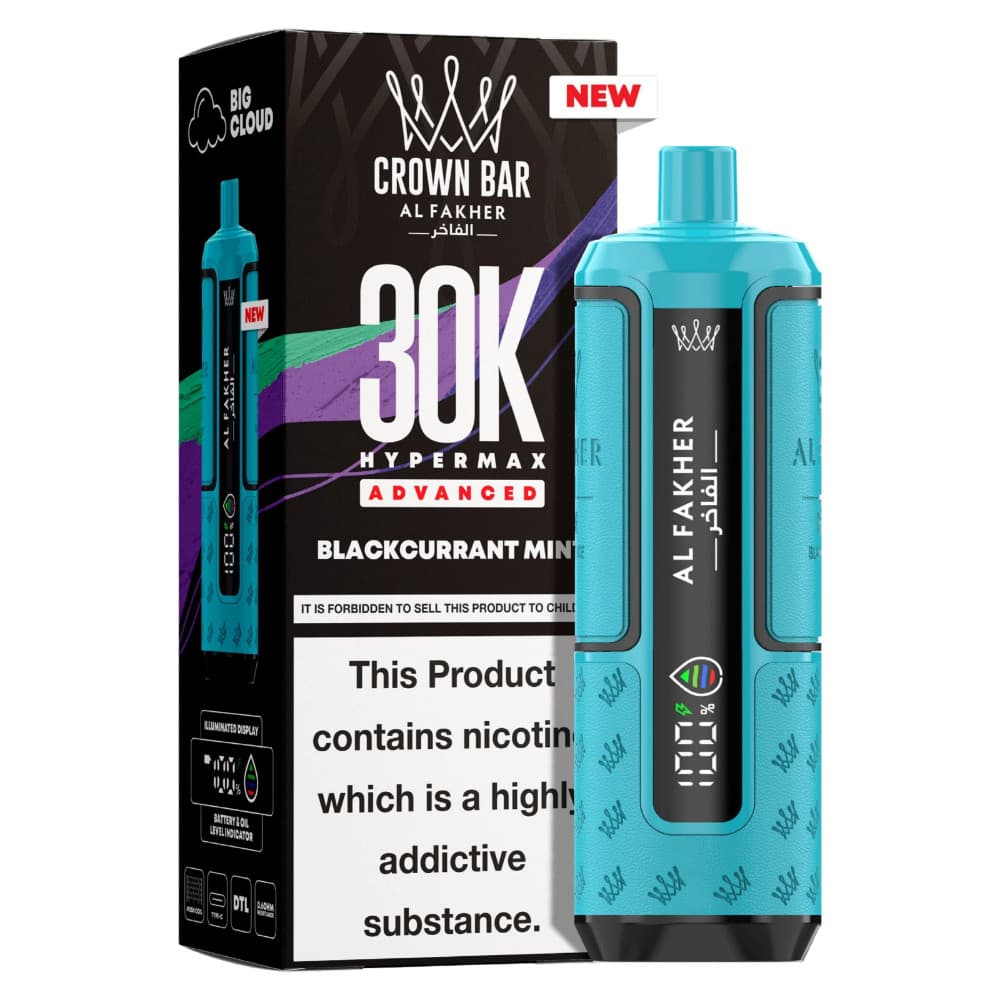  Blackcurrant Mint Al Fakher 30k Hypermax Prefilled Pod Kit Box of 5