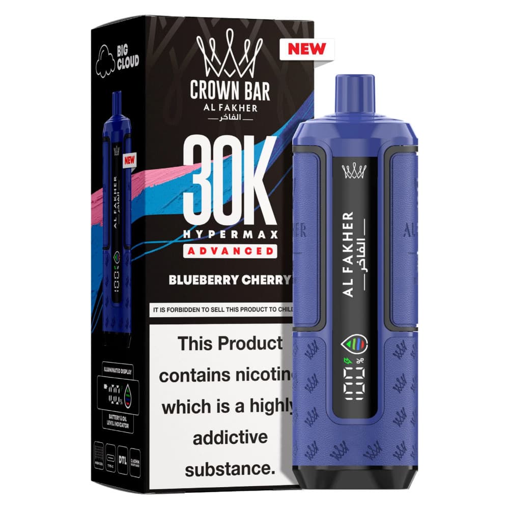  Blueberry Cherry Al Fakher 30k Hypermax Prefilled Pod Kit Box of 5