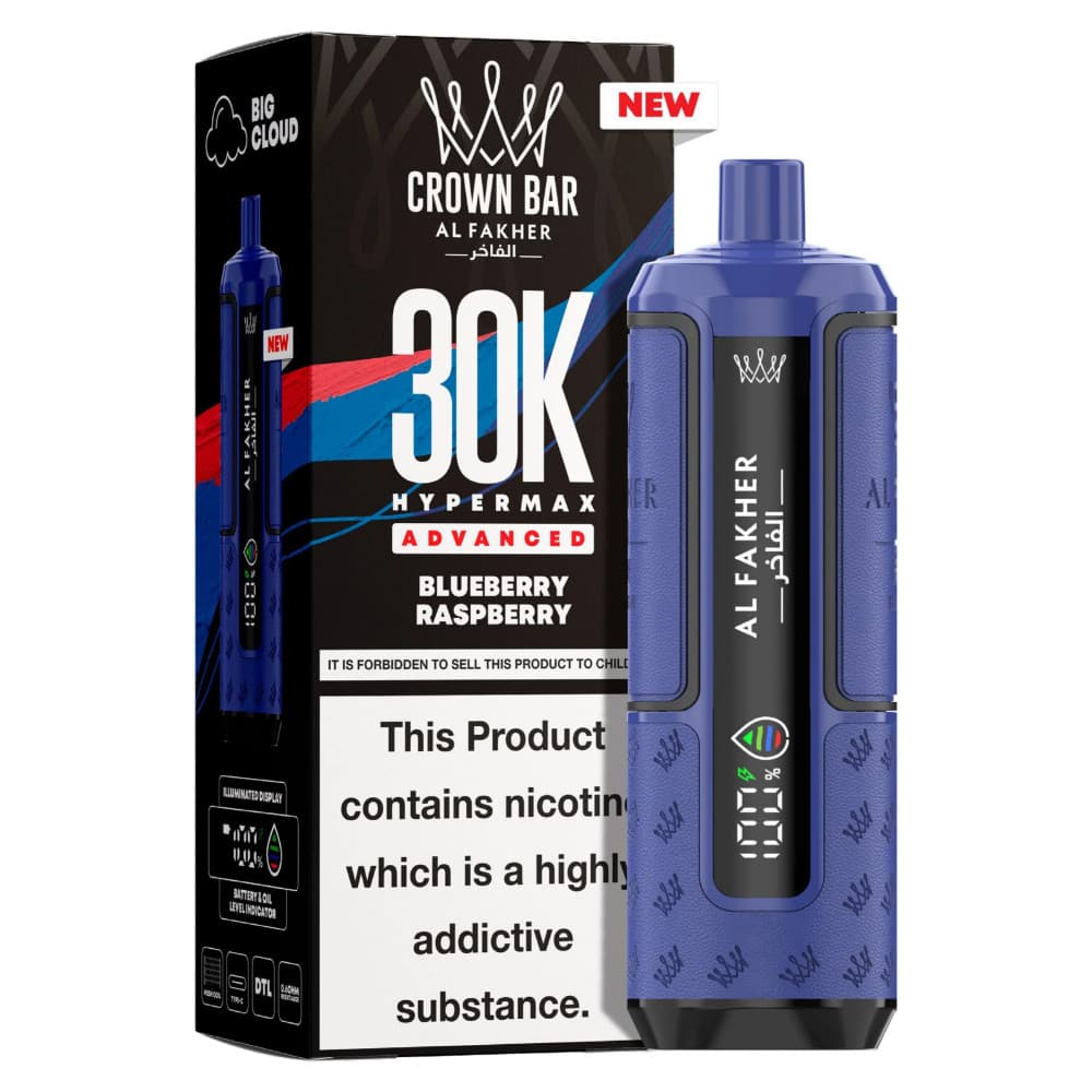  Blueberry Raspberry Al Fakher 30k Hypermax Prefilled Pod Kit Box of 5