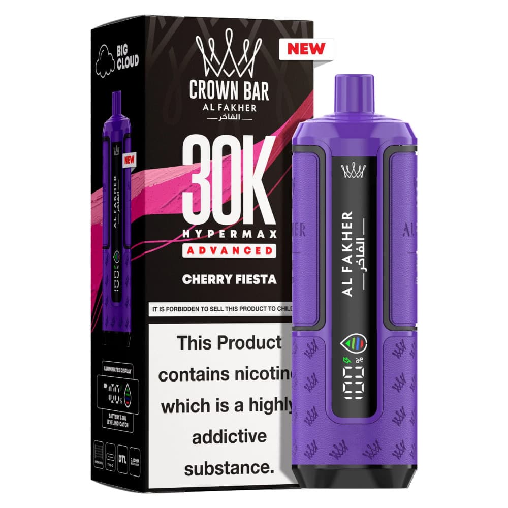  Cherry Fiesta Al Fakher 30k Hypermax Prefilled Pod Kit Box of 5