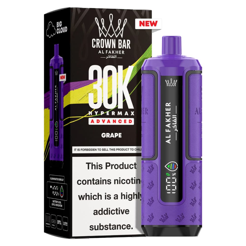  Grape Al Fakher 30k Hypermax Prefilled Pod Kit Box of 5