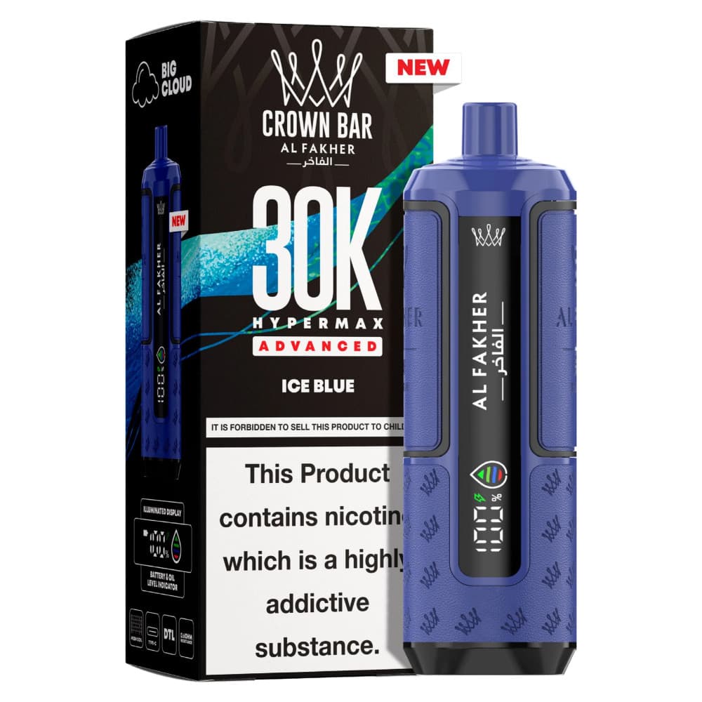  Ice Blue Al Fakher 30k Hypermax Prefilled Pod Kit Box of 5