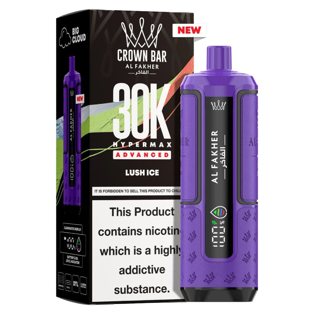  Lush Ice Al Fakher 30k Hypermax Prefilled Pod Kit Box of 5