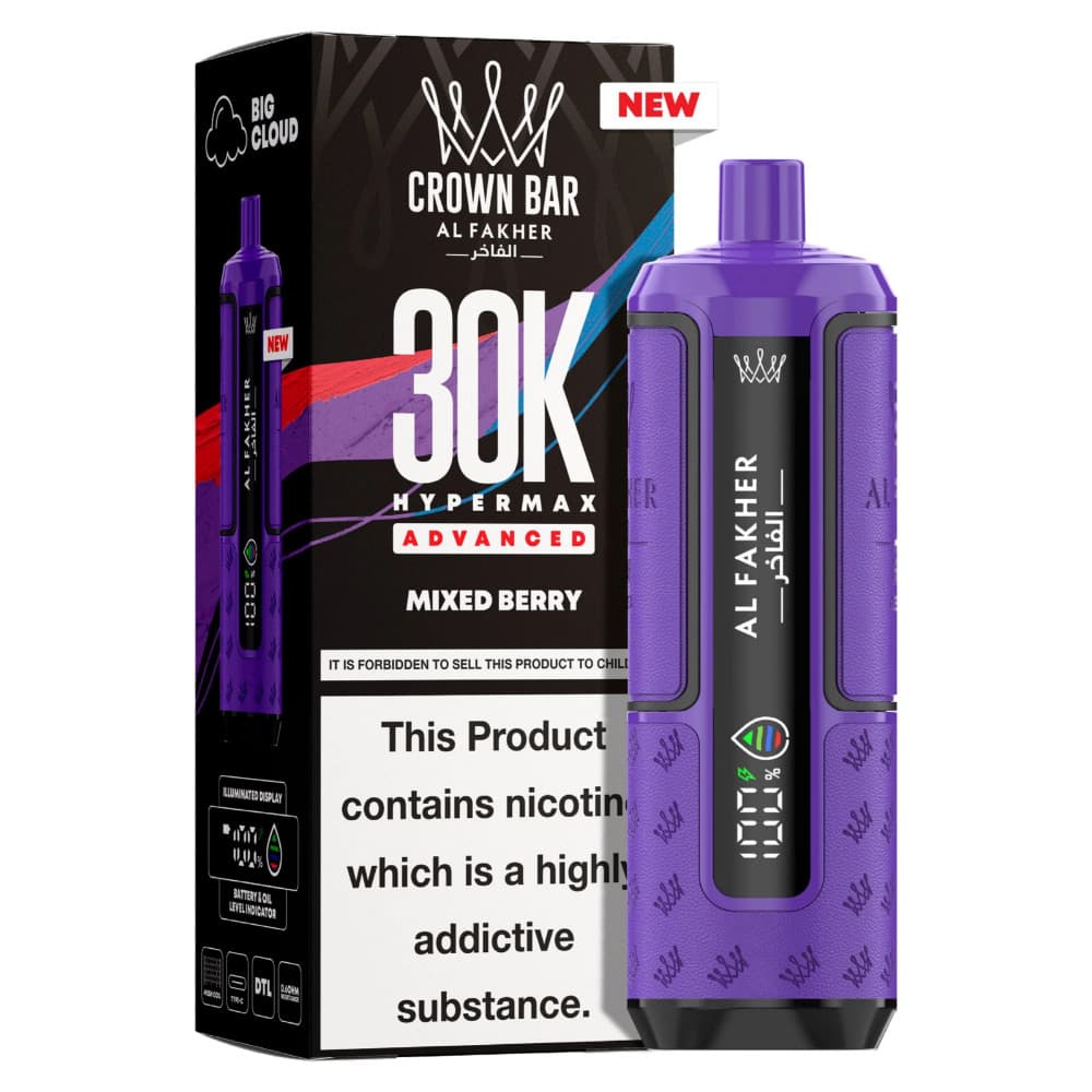  Mixed Berry Al Fakher 30k Hypermax Prefilled Pod Kit Box of 5