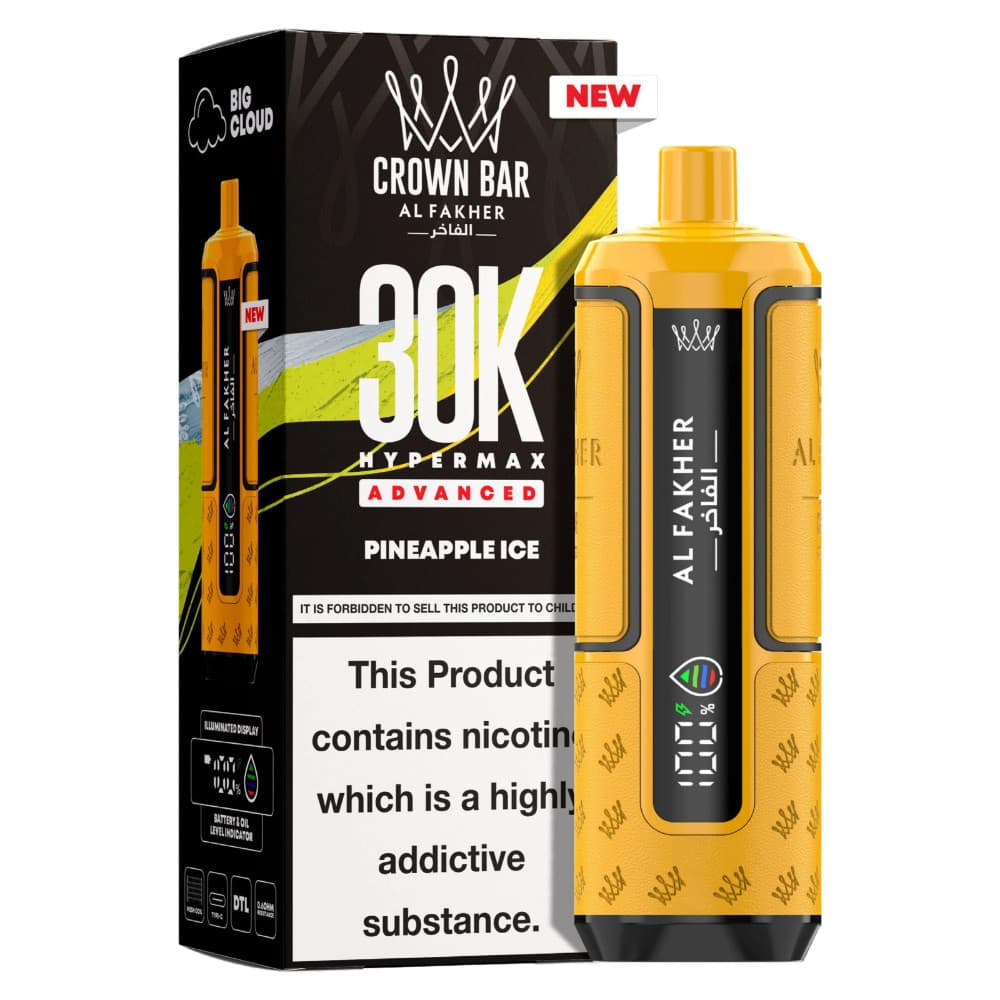  Pineapple Ice Al Fakher 30k Hypermax Prefilled Pod Kit Box of 5