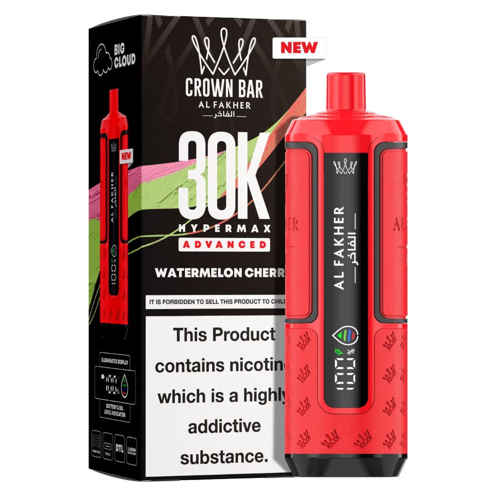  Watermelon Cherry Al Fakher 30k Hypermax Prefilled Pod Kit Box of 5