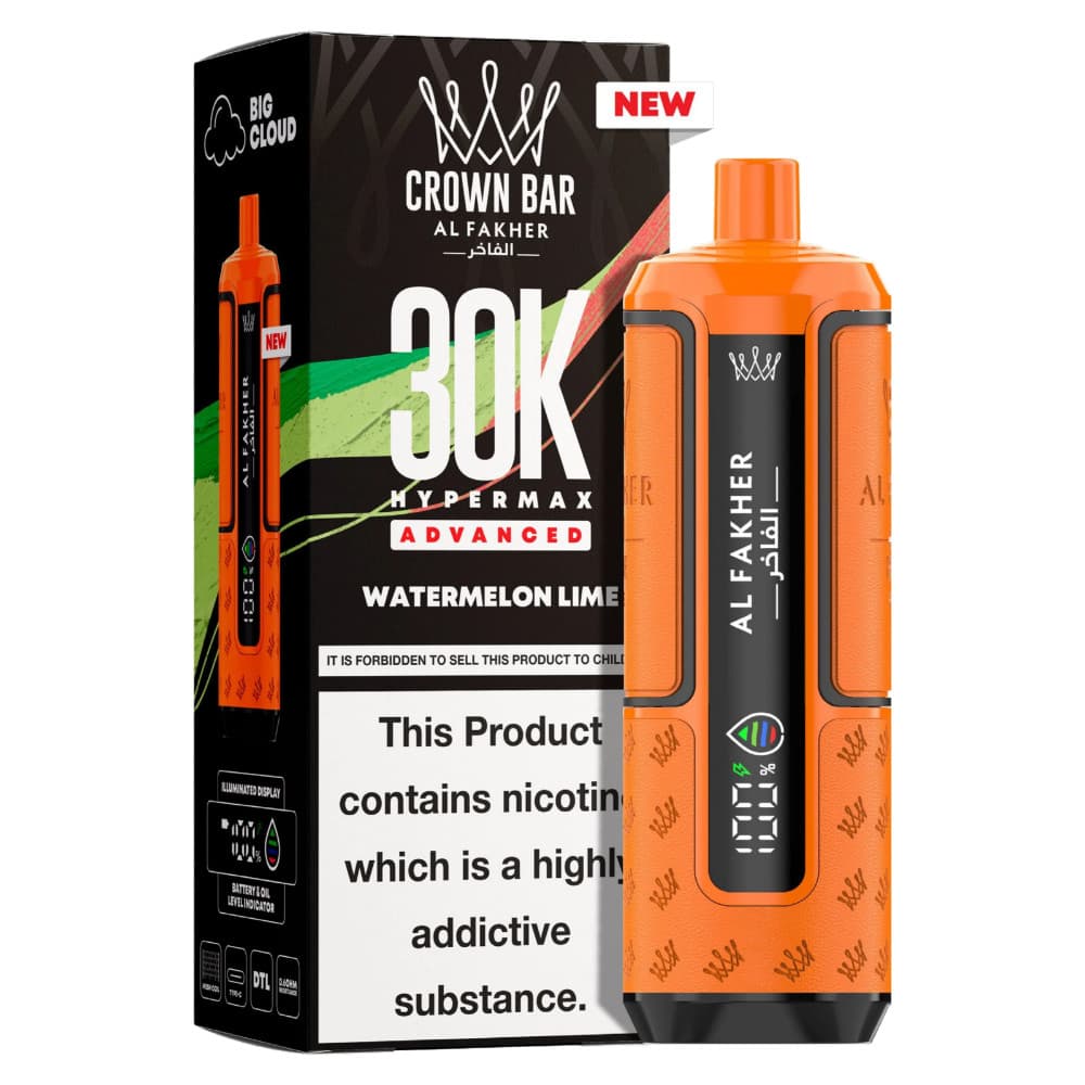  Watermelon Lime Al Fakher 30k Hypermax Prefilled Pod Kit Box of 5