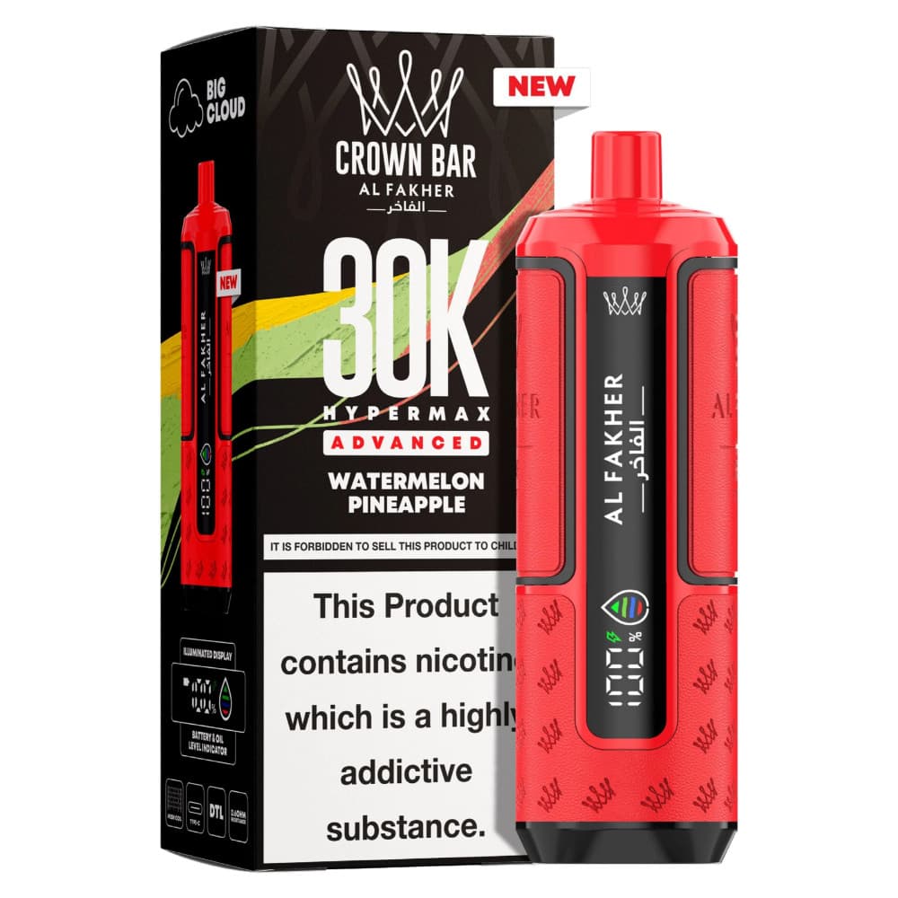  Watermelon Pineapple Al Fakher 30k Hypermax Prefilled Pod Kit Box of 5