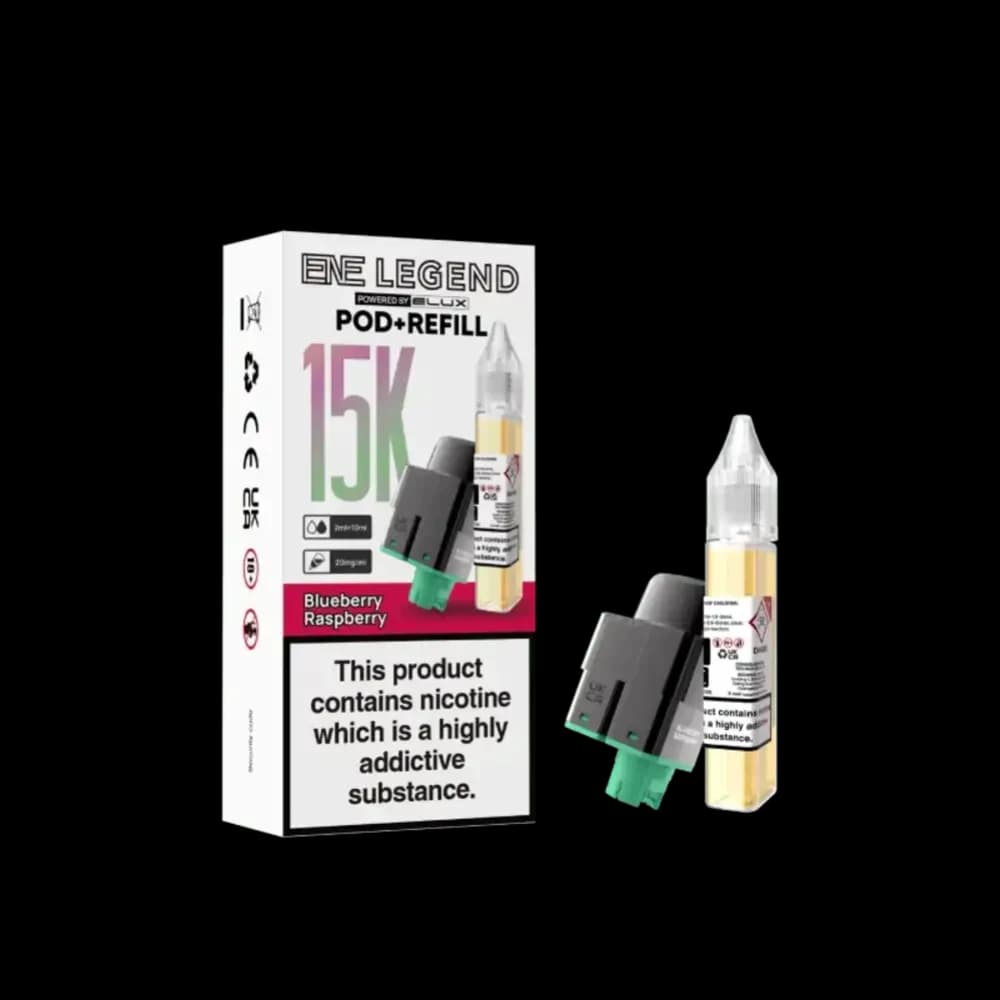  Blueberry Raspberry Elux Ene Legend 15k Pods Pack of 5