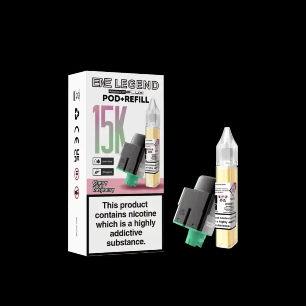  Cherry Sour Raspberry Elux Ene Legend 15k Pods Pack of 5