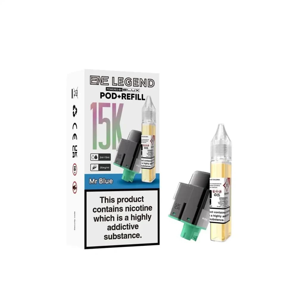  Mr Blue Elux Ene Legend 15k Pods Pack of 5