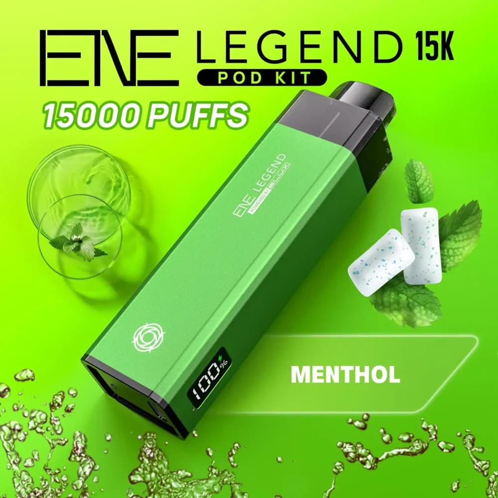  Menthol Elux Ene Legend 15k Vape Kit Box of 5
