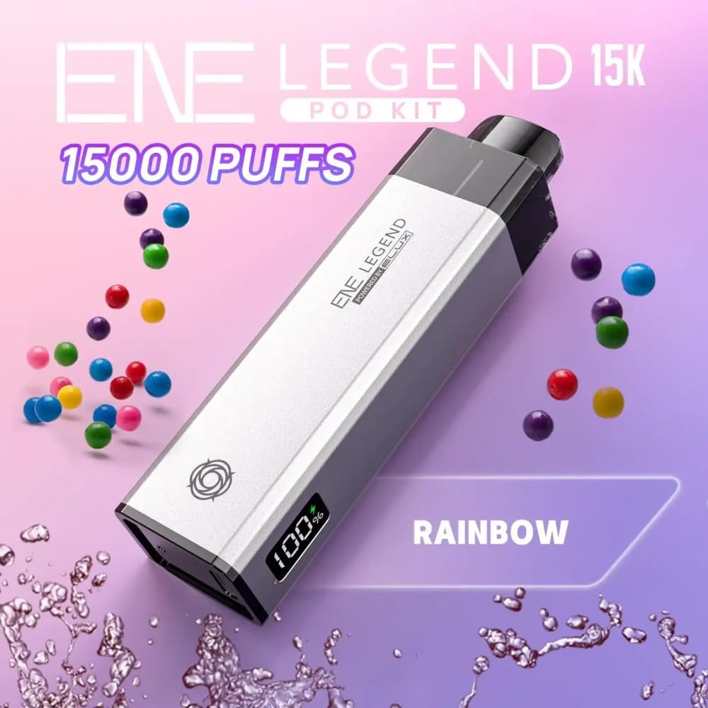  Rainbow Elux Ene Legend 15k Vape Kit Box of 5