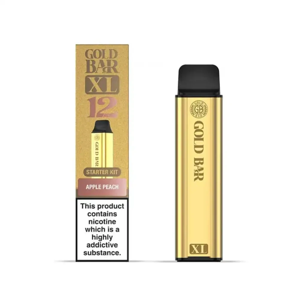  Apple Peach Gold Bar XL 10k Vape Kit Box of 5